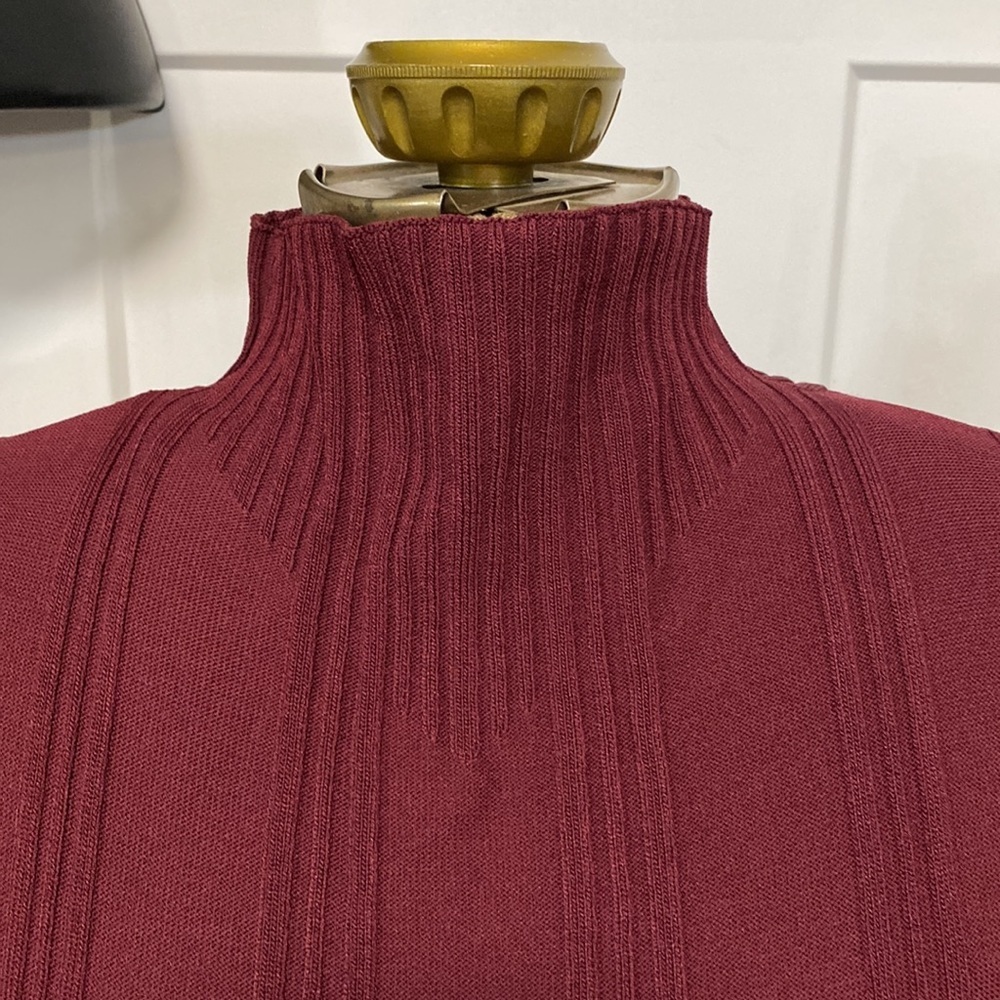 LEON MAX LIMITED EDITION KNIT DRESS RED LONG SLEEVE SIZE LARGE - Picture 9 of 16